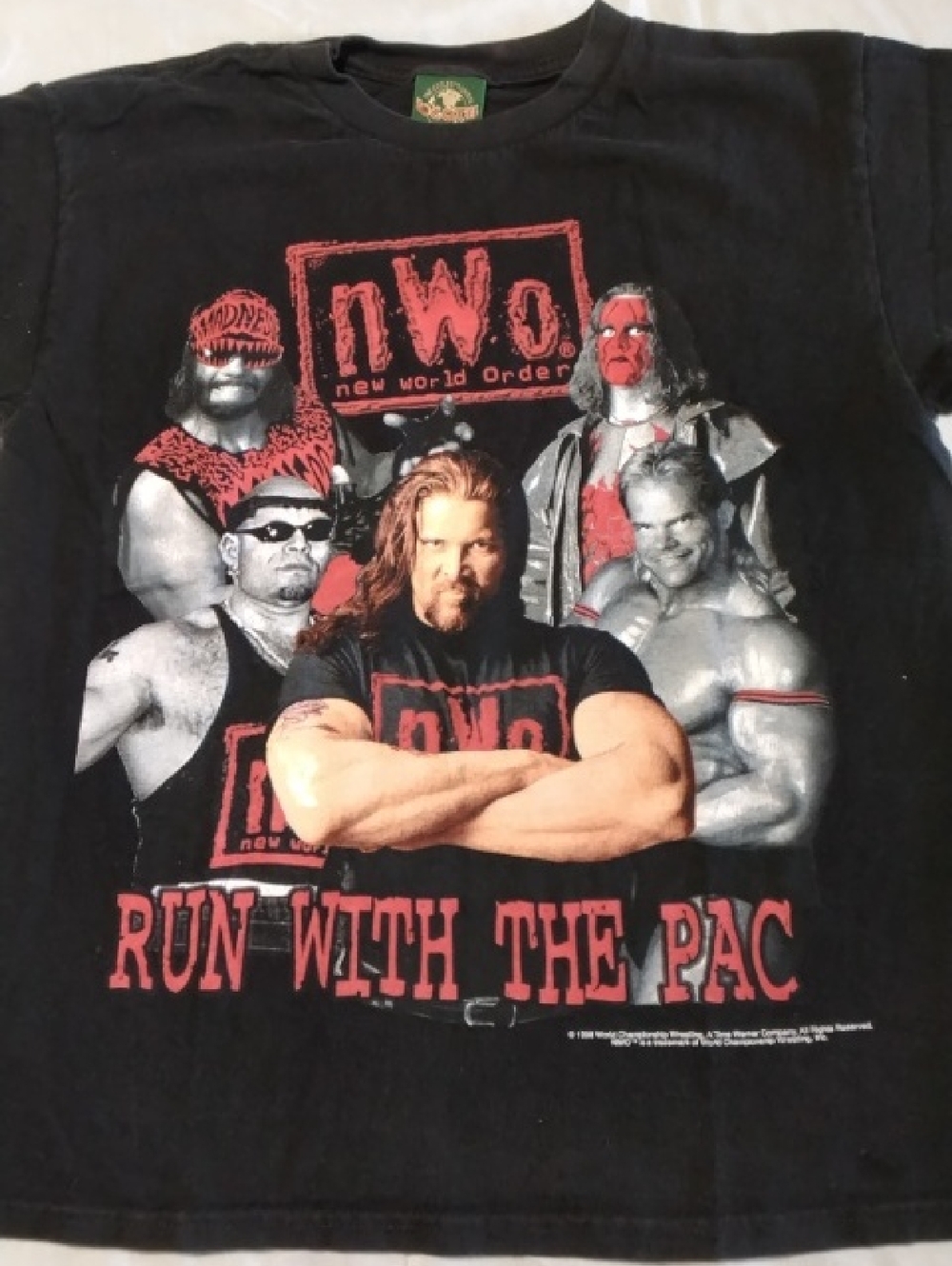 Vtg 1998 nWo "  Run With The Pac " Black Graphic Tee , Yxl , $33